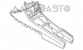 Consola centrală cu cotieră și suporturi pentru pahare VW CC 08-17 bej