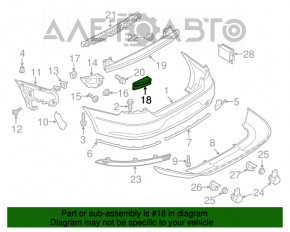 Absorbantul de bara spate dreapta VW CC 13-17 reconditionat