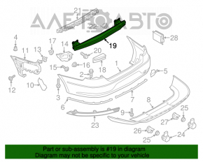 Amplificatorul de bara spate VW CC 13-17 reconditionat.