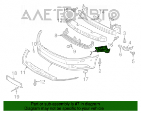 Suportul de bara fata dreapta VW CC 13-17 restul