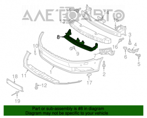 Montare bara fata centrala VW CC 13-17 restyling