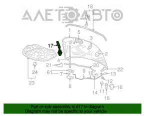 Balama capota dreapta VW CC 13-17 rest nou original OEM