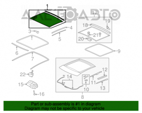 Стекло люка VW CC 08-17