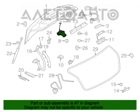 Blocare capac portbagaj VW CC 13-17 restilizat