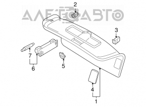 Обшивка крышки багажника VW CC 13-17 рест, черн