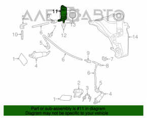 Motorul de spălare a farurilor VW CC 08-17