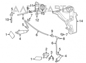 Motorul de spălare a farurilor VW CC 08-17