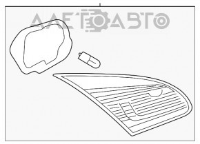 Lampa interioară pentru capacul portbagajului stânga VW CC 13-17, reparație ușoară.