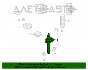 Стойка амортизатора в сборе передняя правая VW CC 08-17