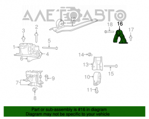 Подушка двигателя задняя Jeep Compass 11-16 2.0