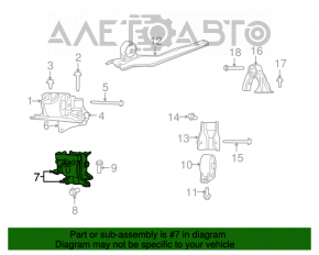 Pernele motorului stânga Jeep Compass 11-16 2.0, 2.4, AWD, FWD