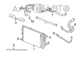 Grila radiatorului superior Jeep Compass 11-16 2.0 2.4