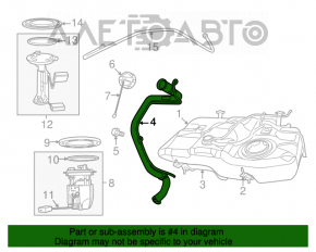 Заливная горловина топливного бака Jeep Compass 11-16 2.0 2.4