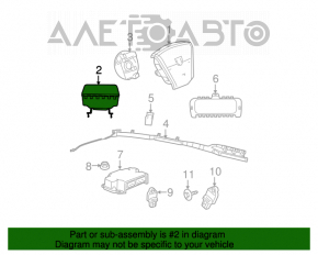 Perna de siguranță airbag pentru pasager în bordul Jeep Compass 11-16.