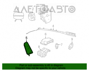 Airbagul pentru scaunul din stânga al Jeep Patriot 11-17.