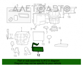 Radiatorul încălzitorului pentru încălzirea Jeep Patriot 11-17