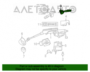 Comutatorul de sub volan din dreapta pentru Jeep Patriot 11-17