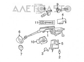 Comutatorul de sub volan din dreapta pentru Jeep Compass 11-16