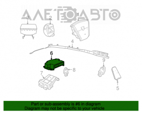 Модуль srs airbag компьютер подушек безопасности Jeep Compass 11-16