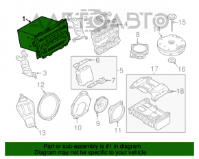 Sistem audio radio de navigație Nissan Pathfinder 13-20 BOSE