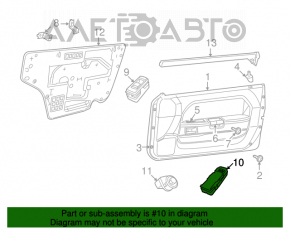 Controlul geamului electric din față, stânga, pentru Dodge Challenger 09-14, model restilizat, negru, 2 butoane auto, butoane șterse.