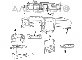 Tubul subtorpilor de întărire Dodge Challenger 09-14 pre-restilizare