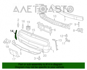 Extensie partea stanga Dodge Challenger 09-14 noua originala