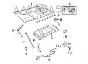 Изоляция капота Dodge Challenger 09-14 надорвана