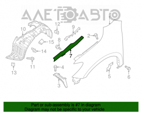 Garnitură aripă capotă - aripă stânga Nissan Pathfinder 13-20 în față