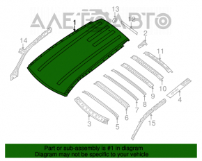 Крыша металл Nissan Pathfinder 13-20 без люка