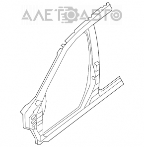 Стойка кузова центральная правая Nissan Pathfinder 13-20 на кузове, тычки