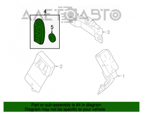 Ключ Nissan Pathfinder 13-20 Smart с автозапуском 5 кнопок