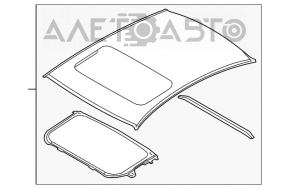 Acoperiș metalic pentru Subaru Legacy 15-19 cu trapă, tăiat, lovituri, zgârieturi