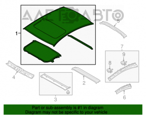 Acoperiș metalic pentru Subaru Legacy 15-19 cu trapă, tăiat, lovituri, zgârieturi