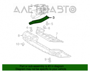 Amplificatorul subwooferului din partea dreapta față a Mitsubishi Outlander 14-20 2.4, 3.0 este deteriorat.