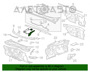 Garnitura grilei stergatoarelor dreapta Chevrolet Malibu 16-