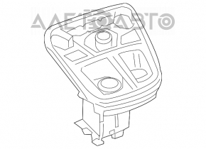 Накладка центральной консоли Chrysler 200 15-17 черн, полез хром