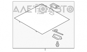 Capacul portbagajului central Subaru Outback 15-19 negru