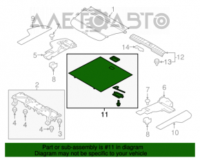 Capacul portbagajului central Subaru Outback 15-19 negru