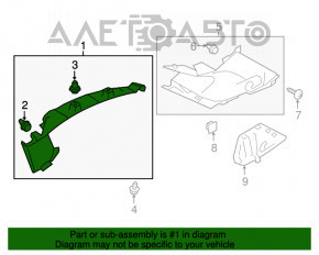 Накладка задней стойки правая передняя Subaru Outback 15-19 серая, царапина