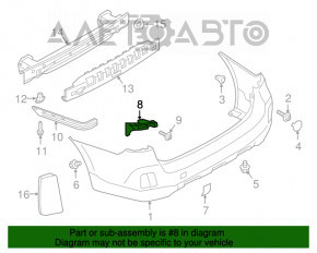 Крепление заднего бампера под фонарем правое Subaru Outback 15-19 новый OEM оригинал