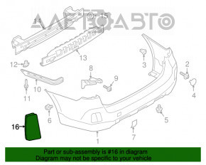 Отражатель задний правый Subaru Outback 15-19