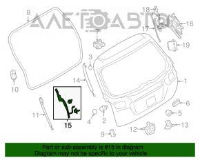 Senzorul de înclinare a ușii portbagajului dreapta pentru Subaru Outback 15-19