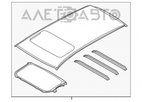 Acoperiș metalic pentru Subaru Outback 15-19 cu trapă pe caroserie