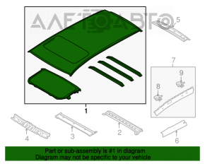 Acoperiș metalic pentru Subaru Outback 15-19 cu trapă pe caroserie