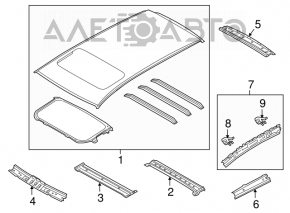 Acoperiș metalic pentru Subaru Outback 15-19 cu trapă pe caroserie