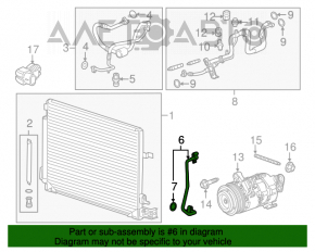 Tubul de aer condiționat scurt pentru Cadillac ATS 13- 2.5