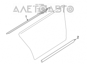 Garnitură ușă spate dreapta jos VW CC 08-17 crom nou OEM original