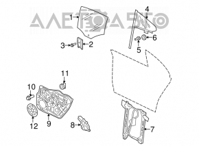 Geam electric cu motor spate stânga VW CC 08-17