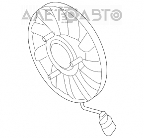 Ventilatorul de răcire dreapta pentru VW CC 08-17, nou, neoriginal, BORSEHUNG.